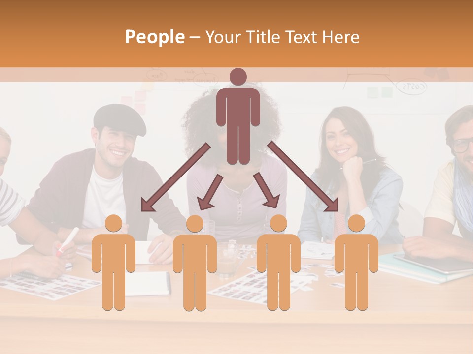 Style Coworkers Brainstorming PowerPoint Template