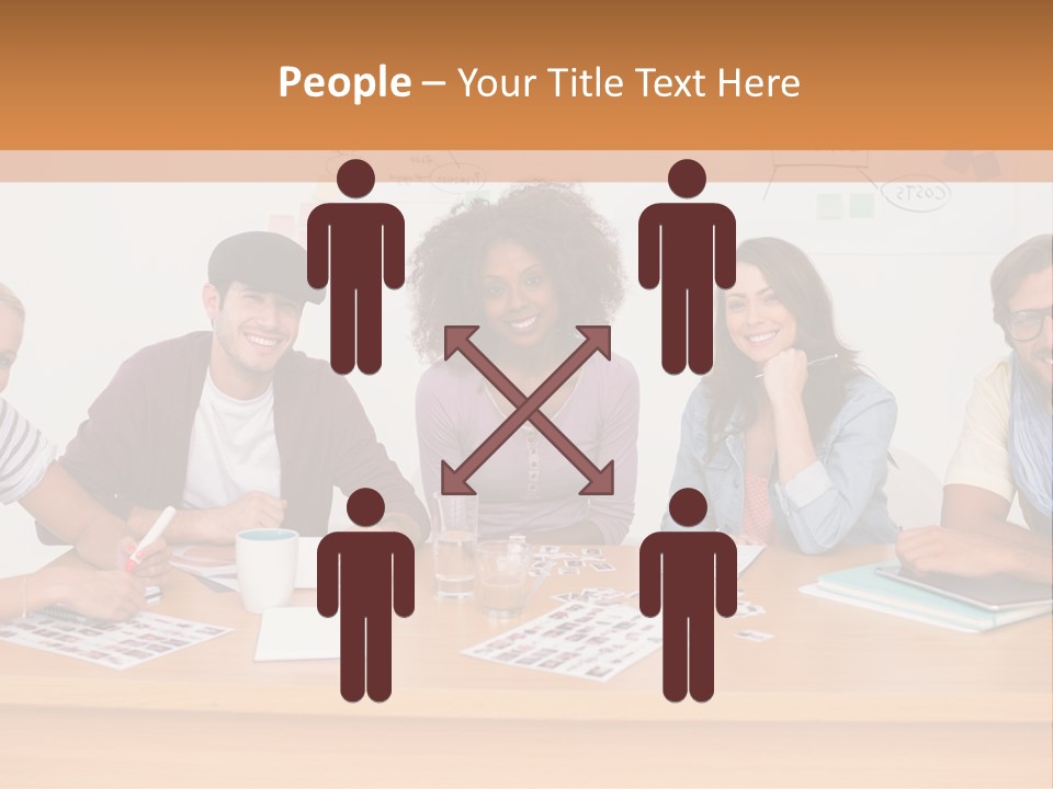 Style Coworkers Brainstorming PowerPoint Template