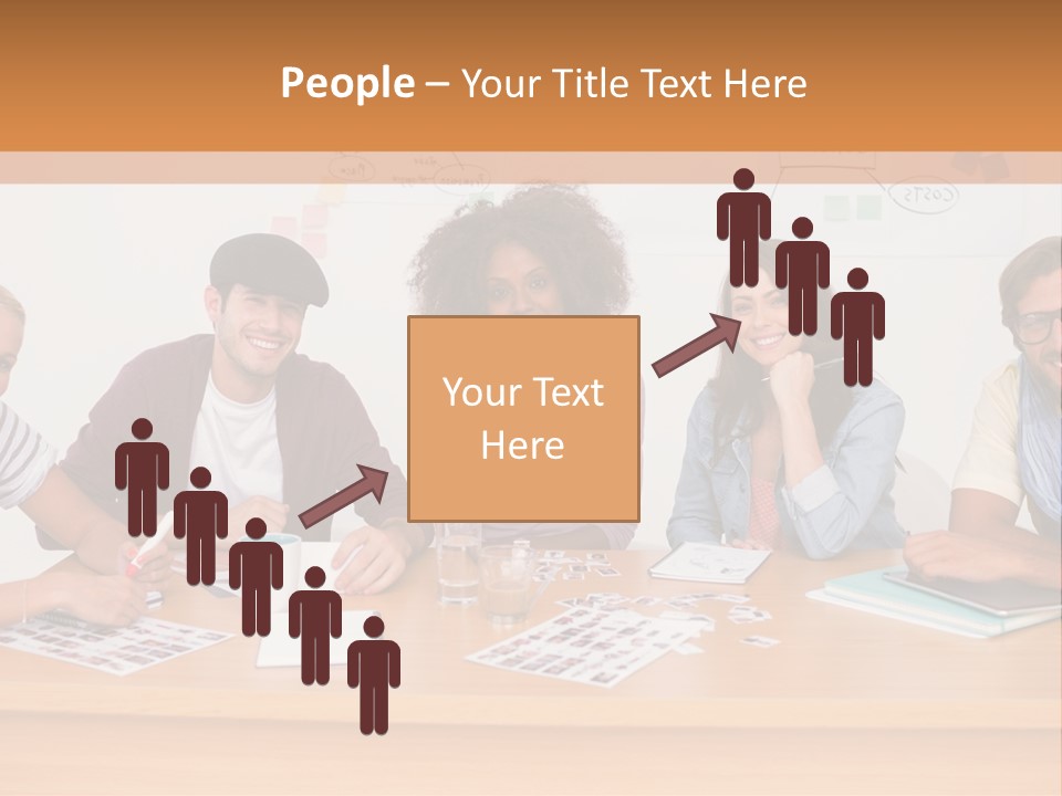 Style Coworkers Brainstorming PowerPoint Template