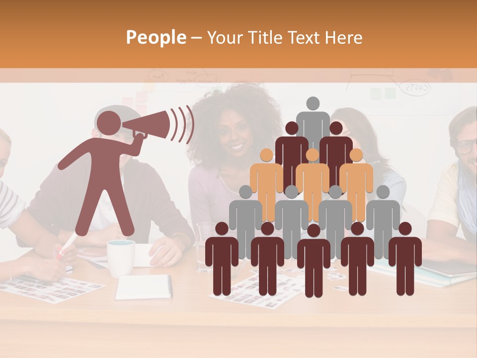 Style Coworkers Brainstorming PowerPoint Template