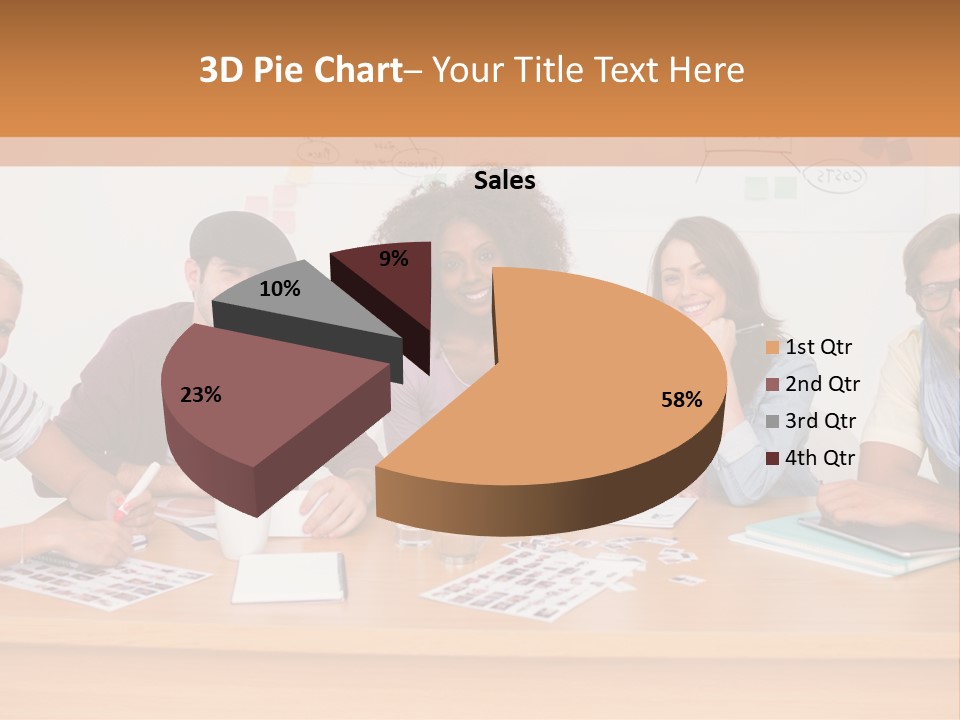 Style Coworkers Brainstorming PowerPoint Template