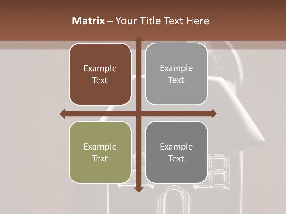 Buying A House House Key Brick PowerPoint Template