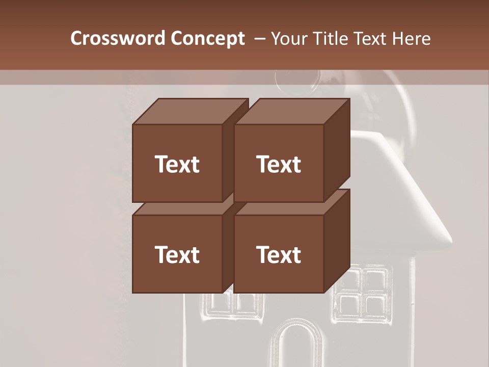 Buying A House House Key Brick PowerPoint Template