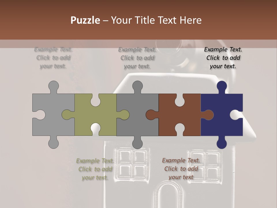 Buying A House House Key Brick PowerPoint Template