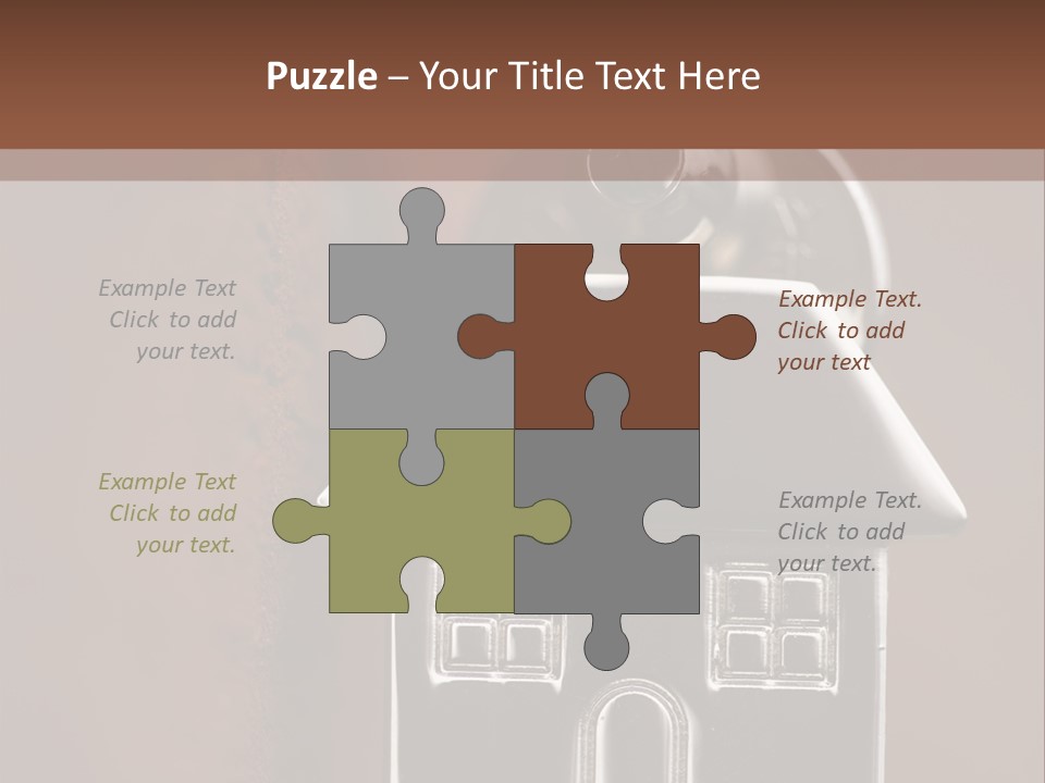 Buying A House House Key Brick PowerPoint Template