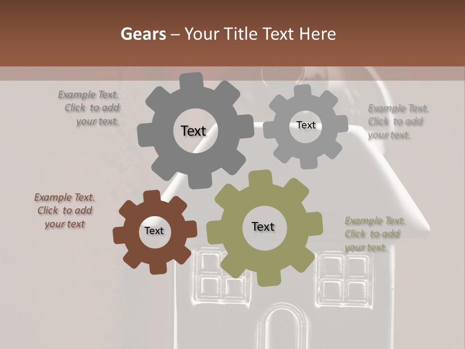 Buying A House House Key Brick PowerPoint Template