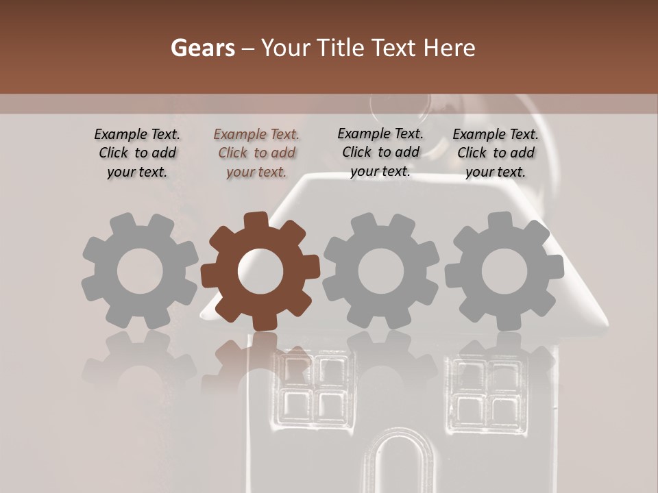 Buying A House House Key Brick PowerPoint Template