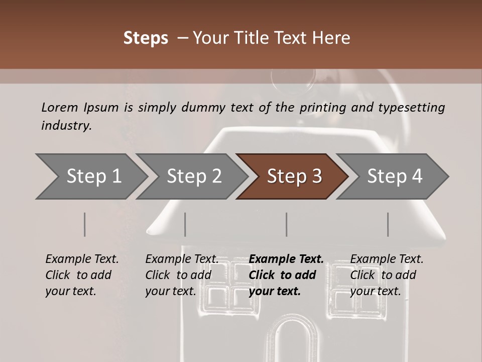 Buying A House House Key Brick PowerPoint Template