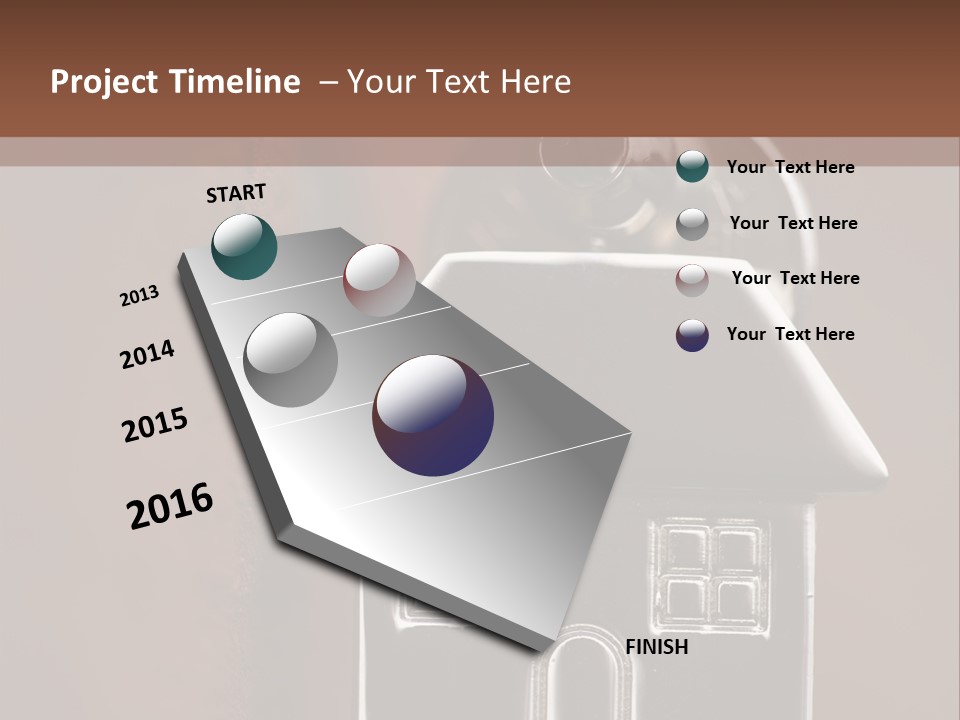 Buying A House House Key Brick PowerPoint Template