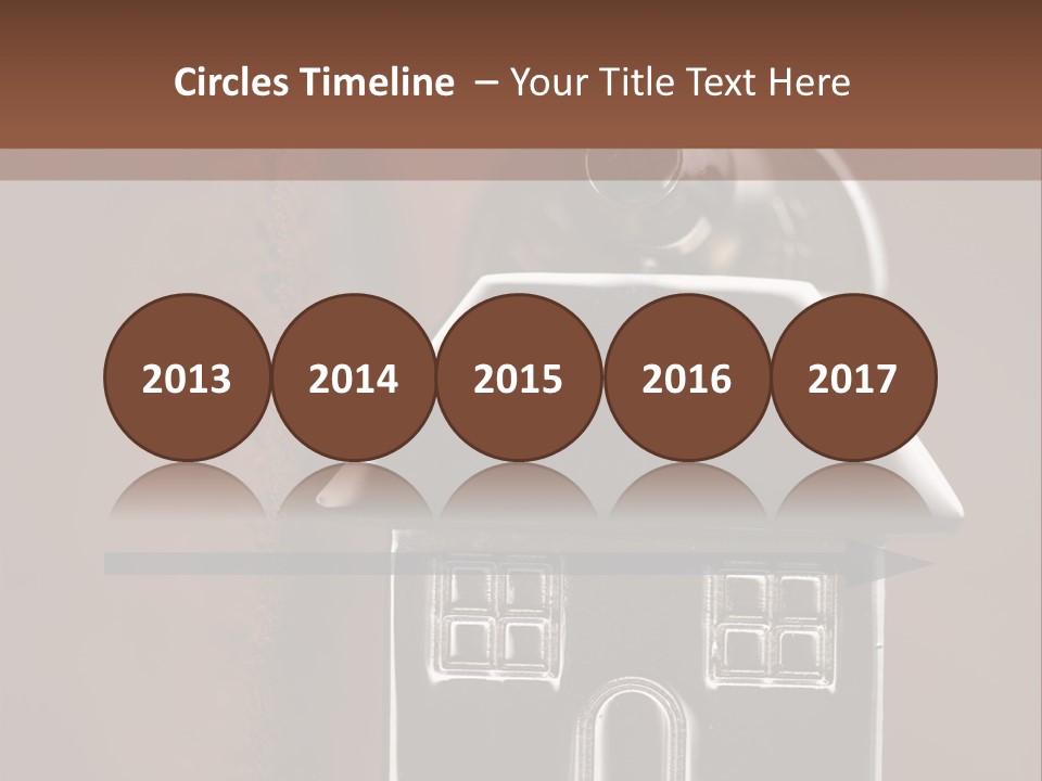 Buying A House House Key Brick PowerPoint Template