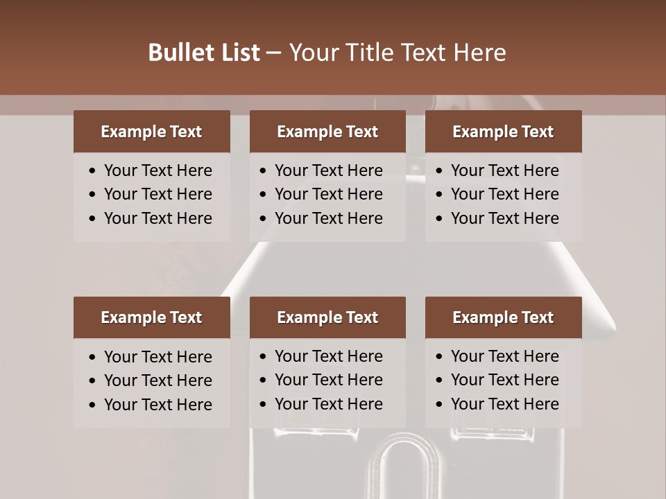 Buying A House House Key Brick PowerPoint Template