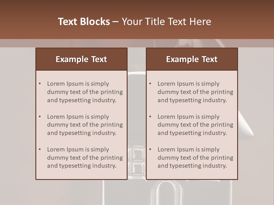 Buying A House House Key Brick PowerPoint Template