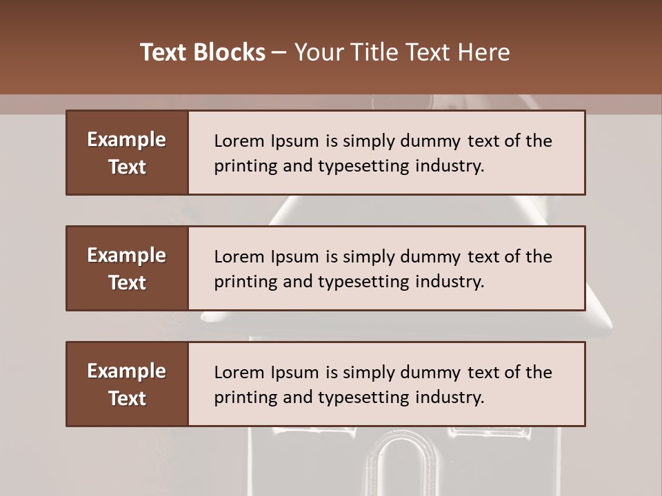 Buying A House House Key Brick PowerPoint Template