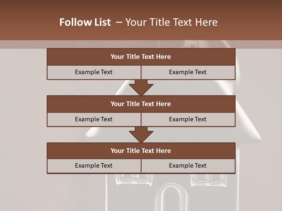 Buying A House House Key Brick PowerPoint Template