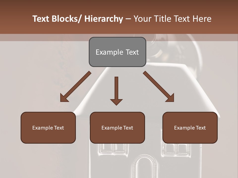 Buying A House House Key Brick PowerPoint Template