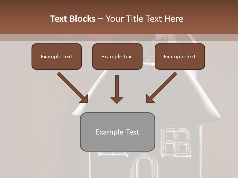 Buying A House House Key Brick PowerPoint Template