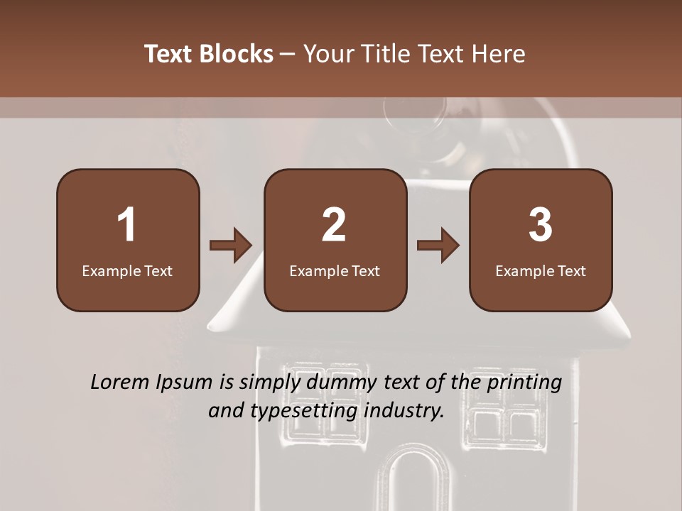 Buying A House House Key Brick PowerPoint Template