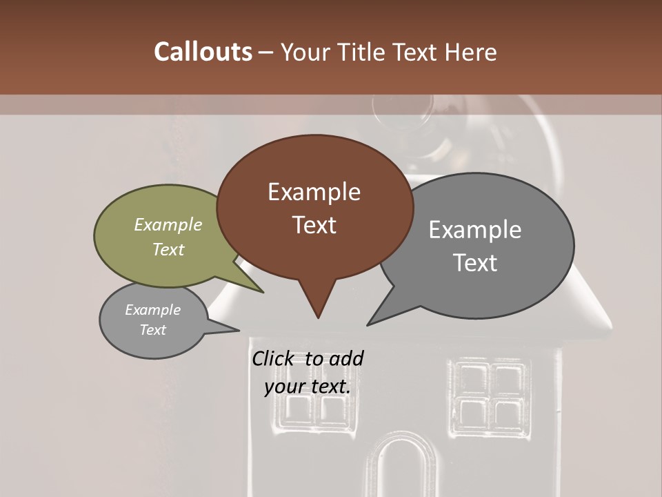 Buying A House House Key Brick PowerPoint Template