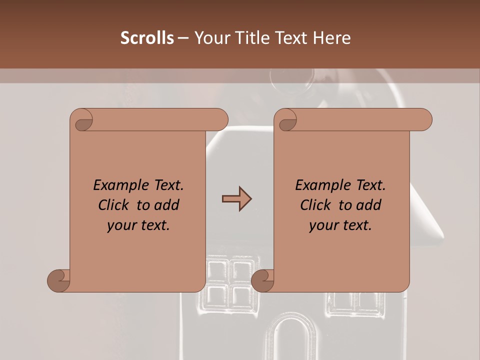 Buying A House House Key Brick PowerPoint Template