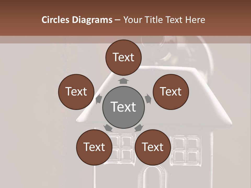 Buying A House House Key Brick PowerPoint Template