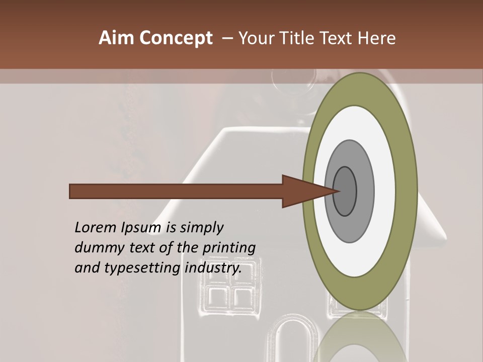 Buying A House House Key Brick PowerPoint Template