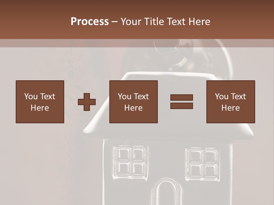 Buying A House House Key Brick PowerPoint Template