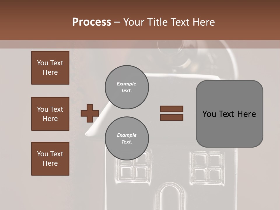 Buying A House House Key Brick PowerPoint Template