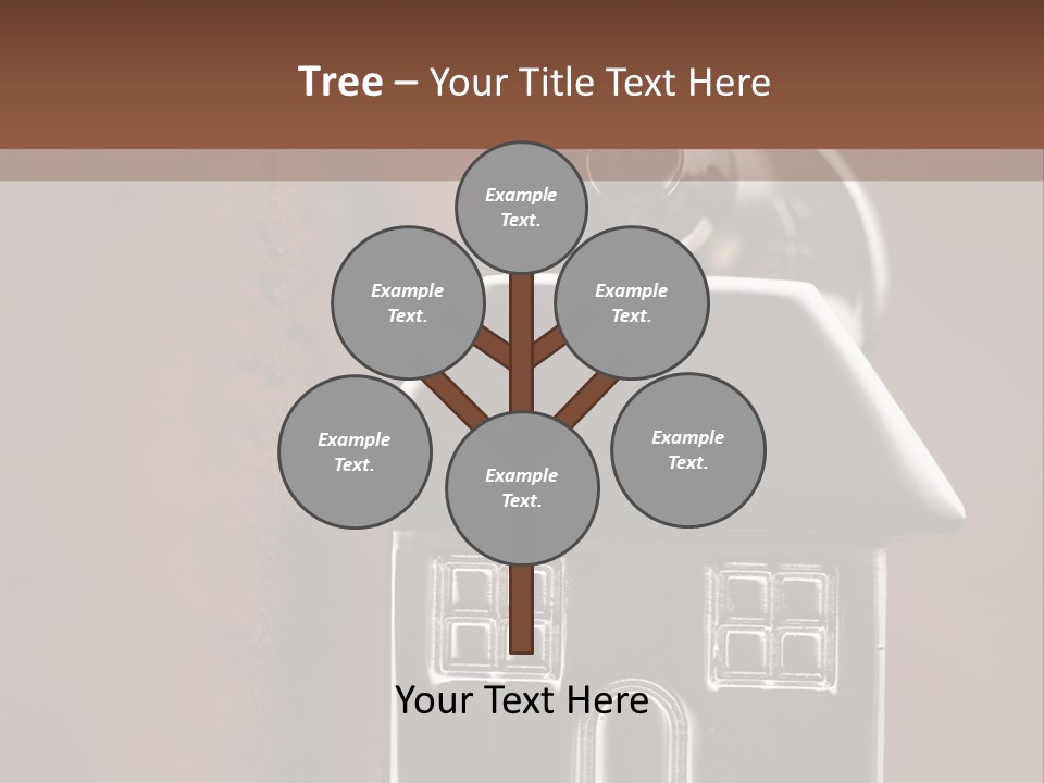 Buying A House House Key Brick PowerPoint Template