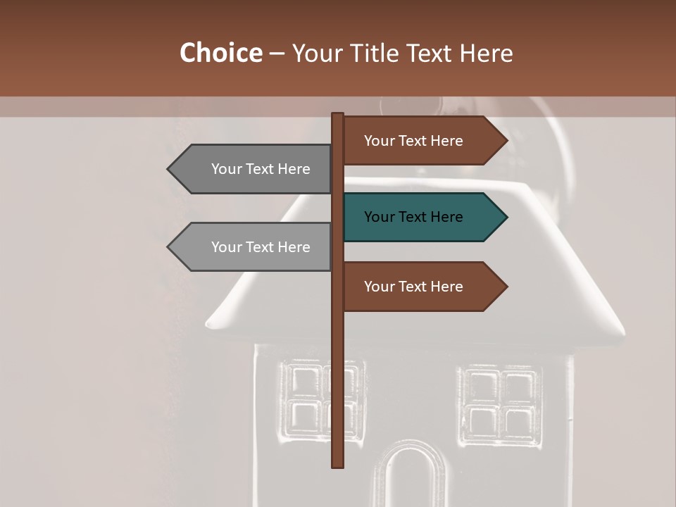 Buying A House House Key Brick PowerPoint Template