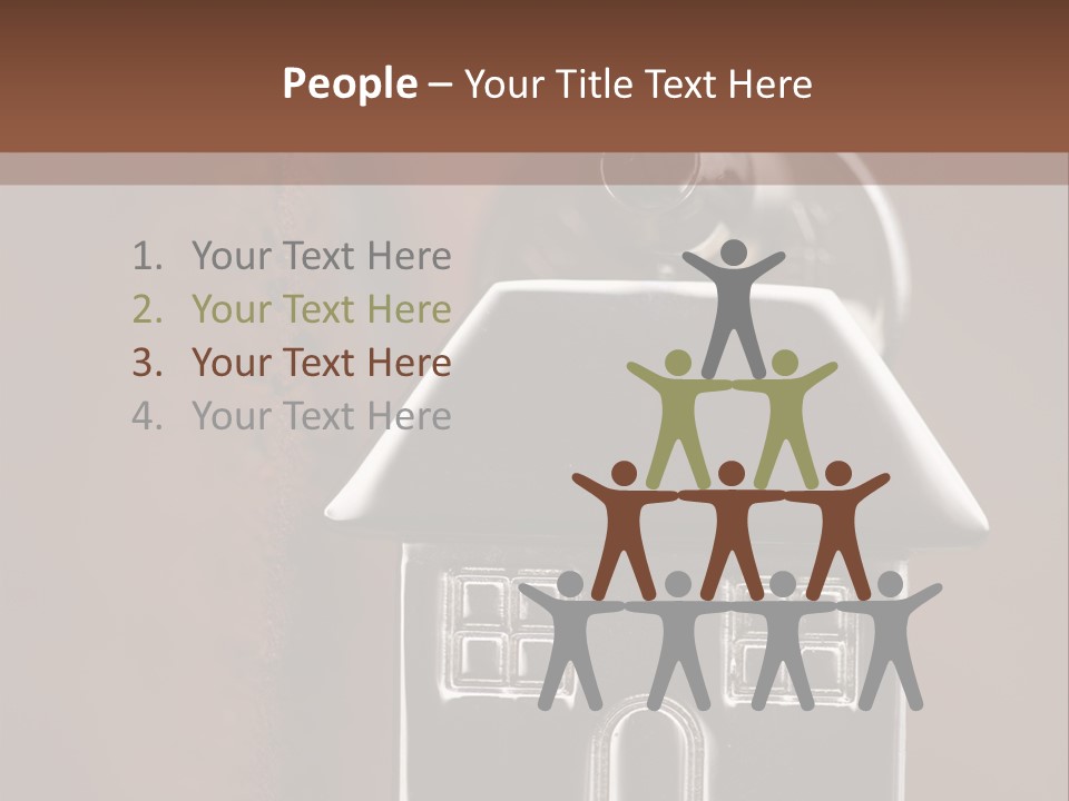 Buying A House House Key Brick PowerPoint Template