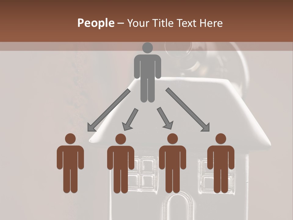 Buying A House House Key Brick PowerPoint Template
