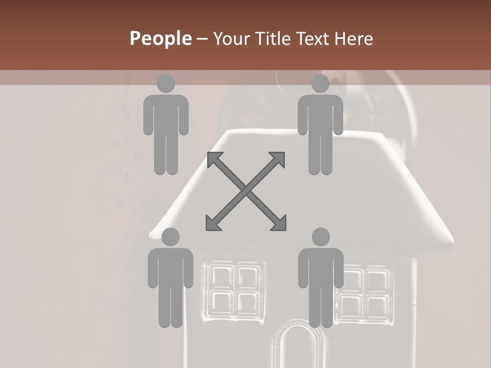 Buying A House House Key Brick PowerPoint Template