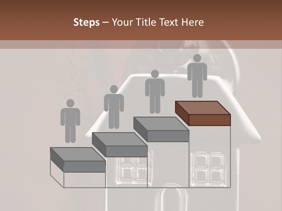 Buying A House House Key Brick PowerPoint Template