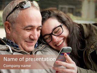 Telephone Street Happiness PowerPoint Template