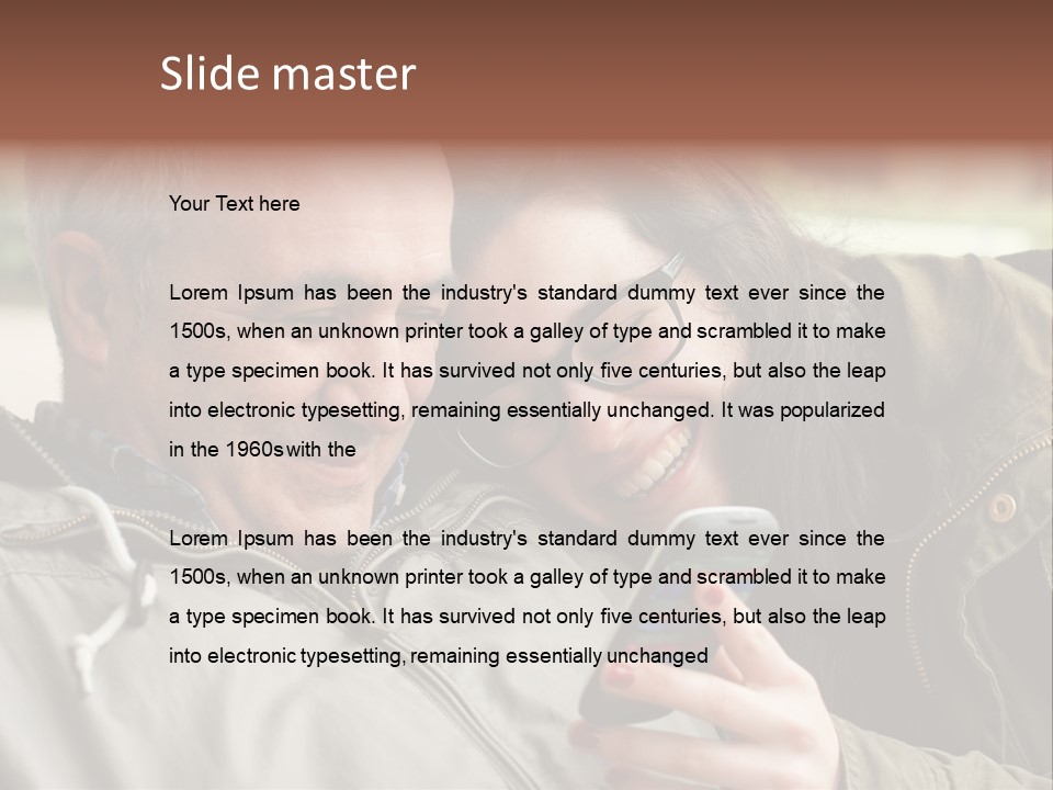 Telephone Street Happiness PowerPoint Template