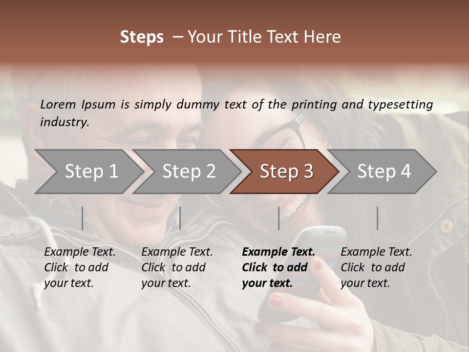 Telephone Street Happiness PowerPoint Template