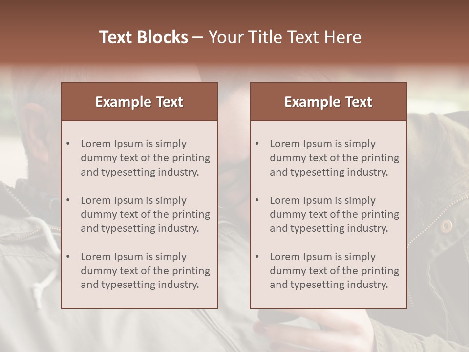 Telephone Street Happiness PowerPoint Template