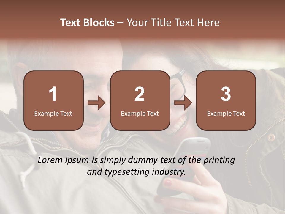 Telephone Street Happiness PowerPoint Template