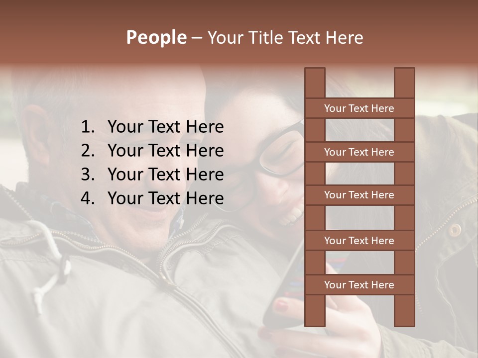 Telephone Street Happiness PowerPoint Template