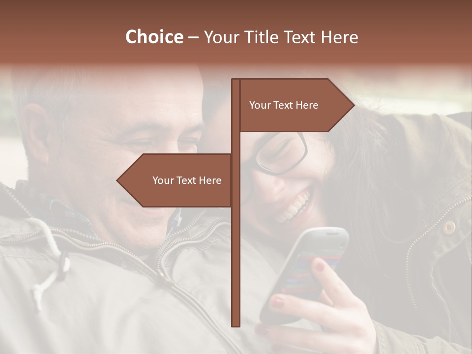 Telephone Street Happiness PowerPoint Template