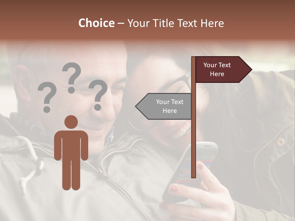Telephone Street Happiness PowerPoint Template