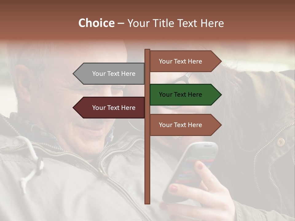 Telephone Street Happiness PowerPoint Template