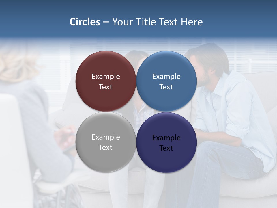 Break Through Listening Sofa PowerPoint Template