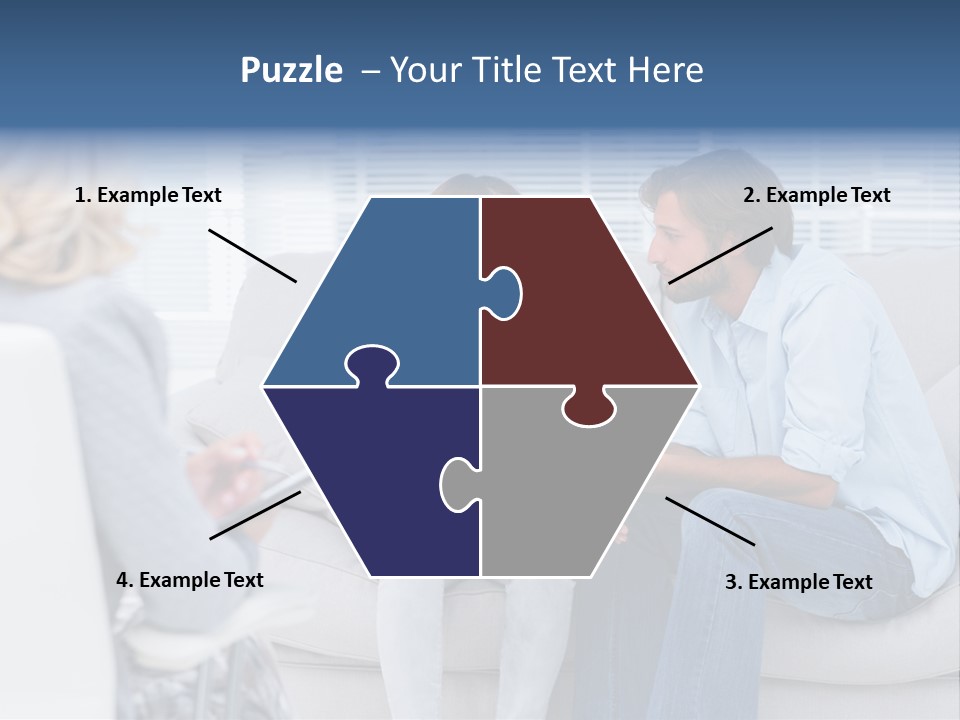 Break Through Listening Sofa PowerPoint Template