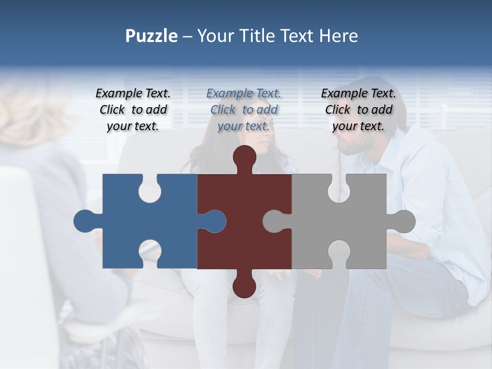 Break Through Listening Sofa PowerPoint Template