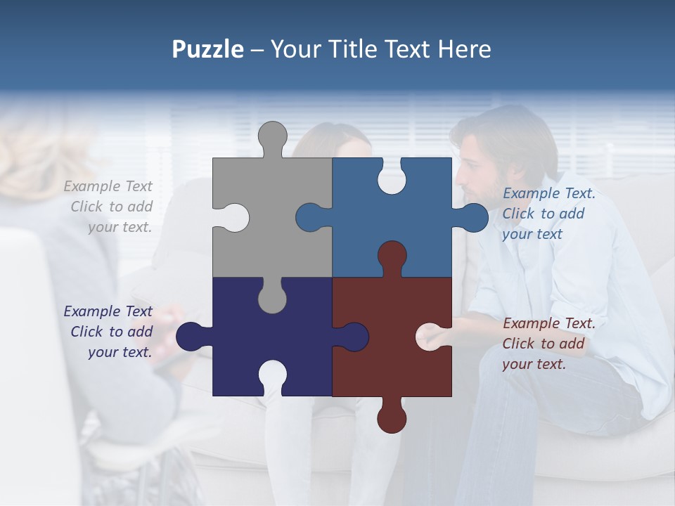 Break Through Listening Sofa PowerPoint Template