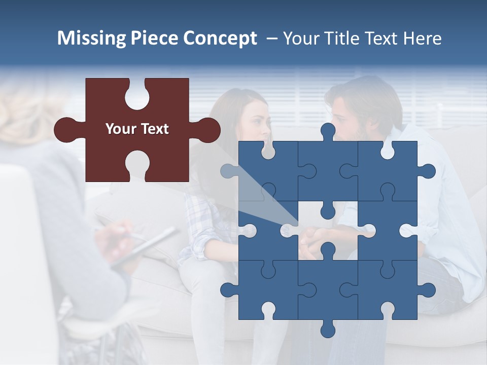 Break Through Listening Sofa PowerPoint Template