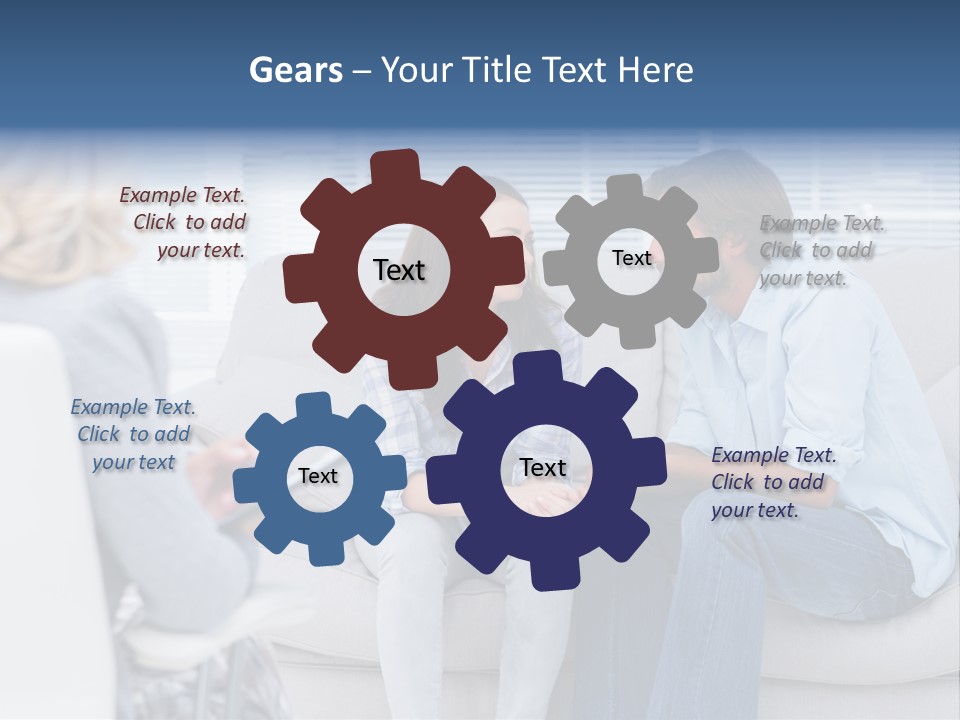 Break Through Listening Sofa PowerPoint Template