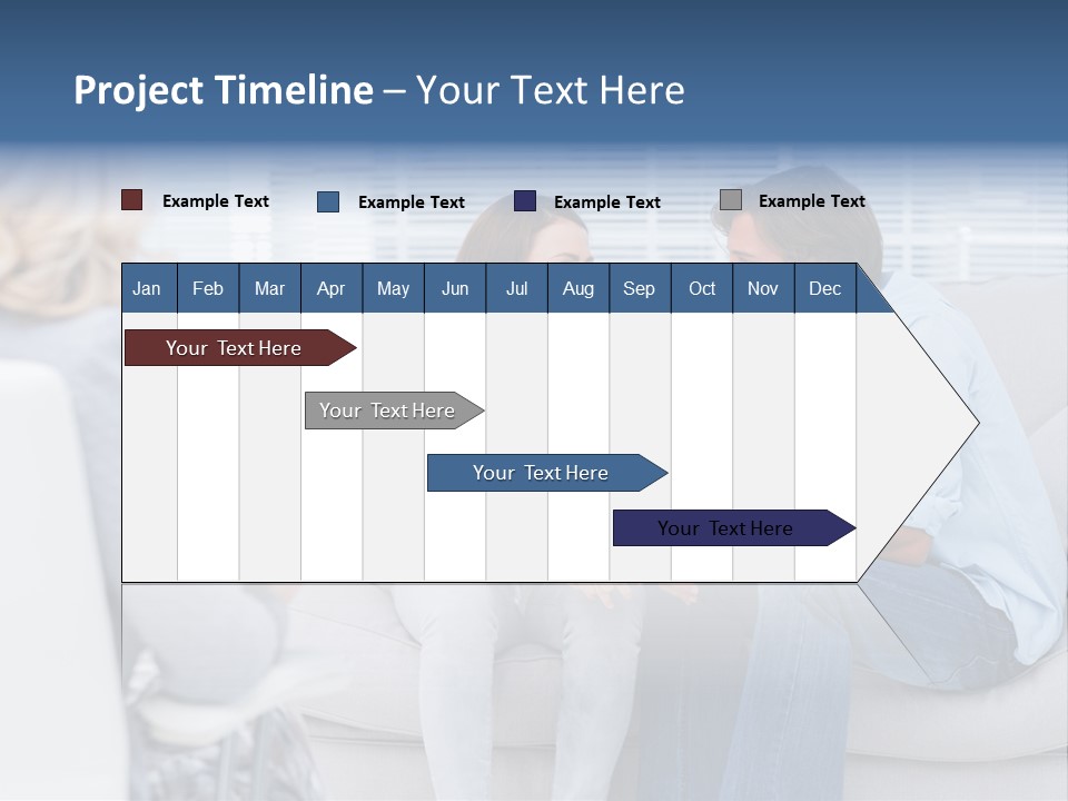 Break Through Listening Sofa PowerPoint Template