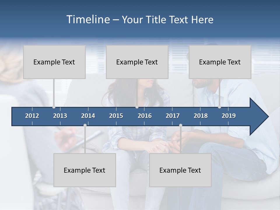 Break Through Listening Sofa PowerPoint Template